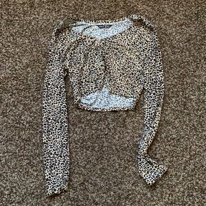 Leopard crop top